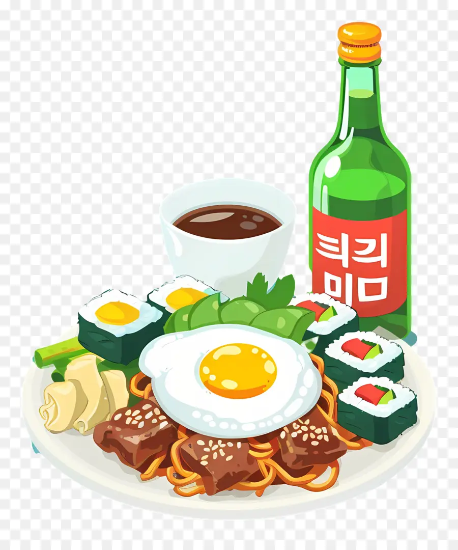 Comida Coreana，Refeição Coreana PNG