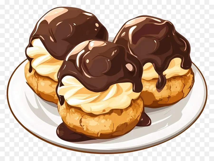 Profiterol，Folhado De Creme PNG