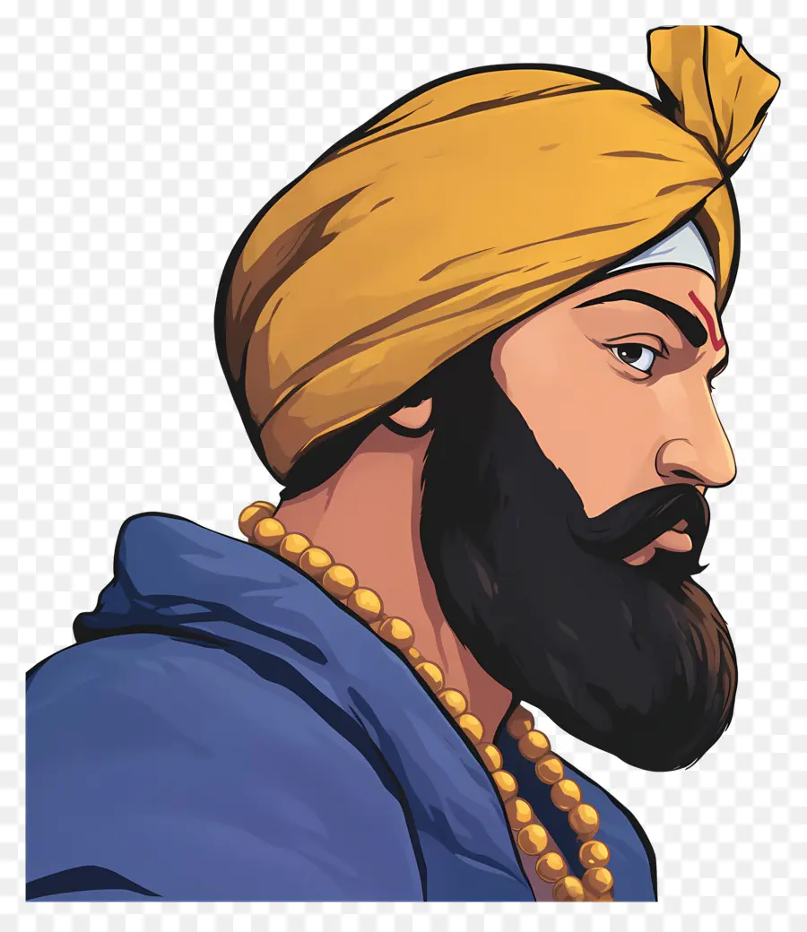 Guru Govind Singh Jayanti，Homem De Turbante Apontando PNG