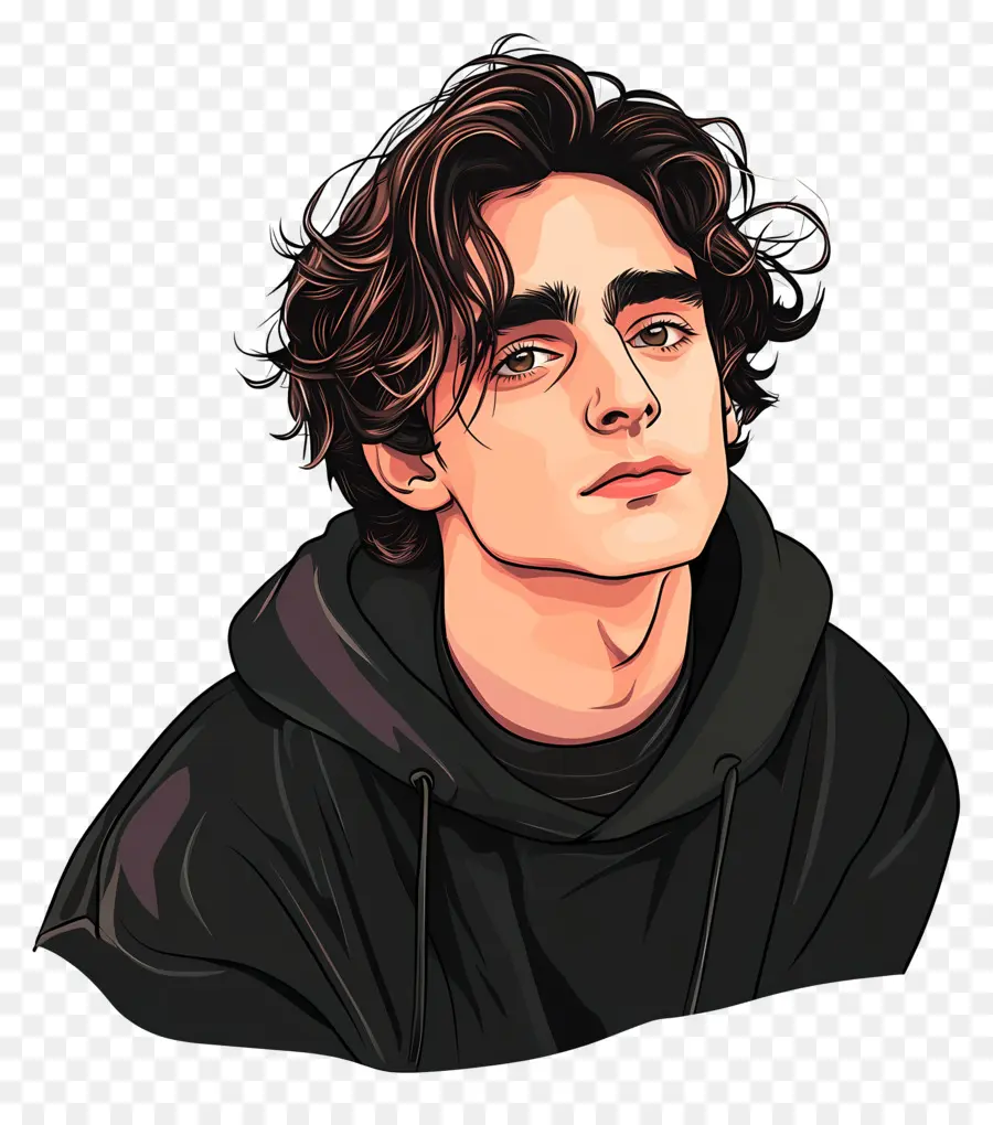 Timótee Chalamet，Retrato Colorido PNG