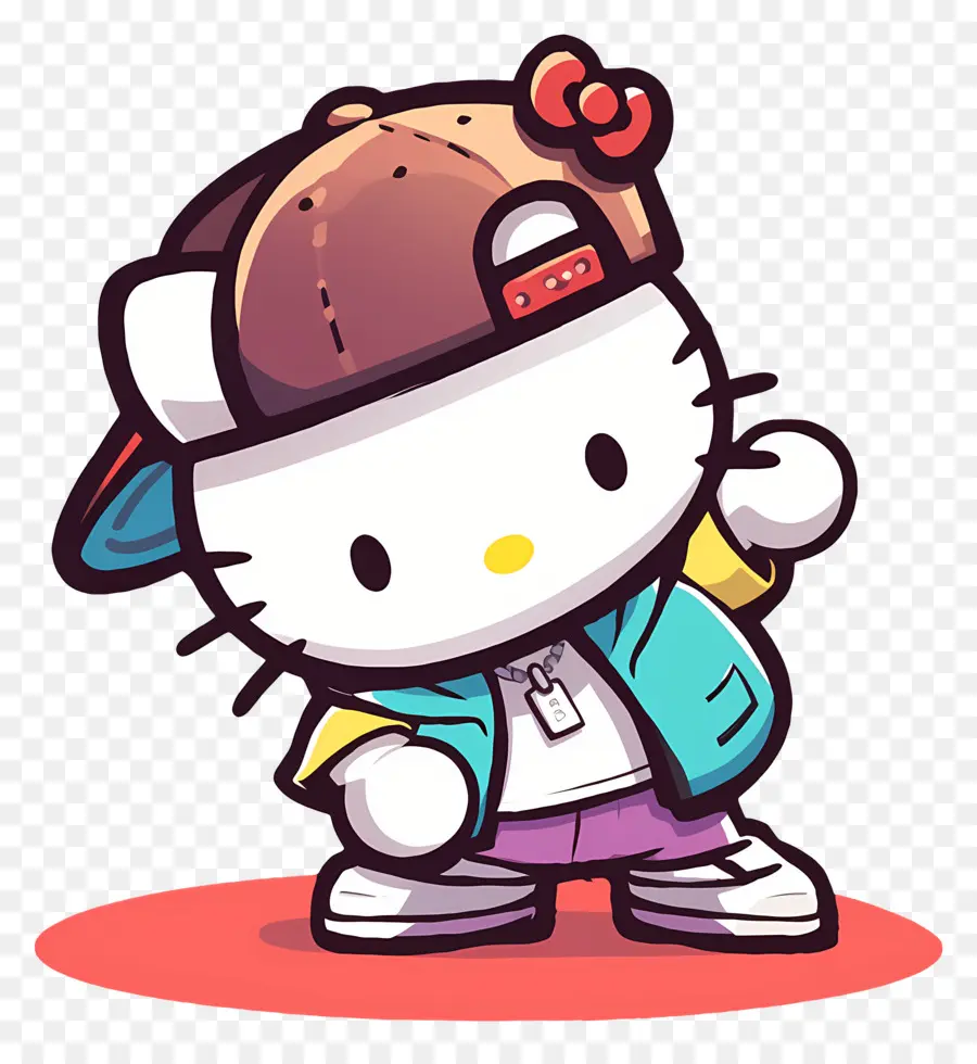 Olá Gatinha，Gato De Desenho Animado PNG