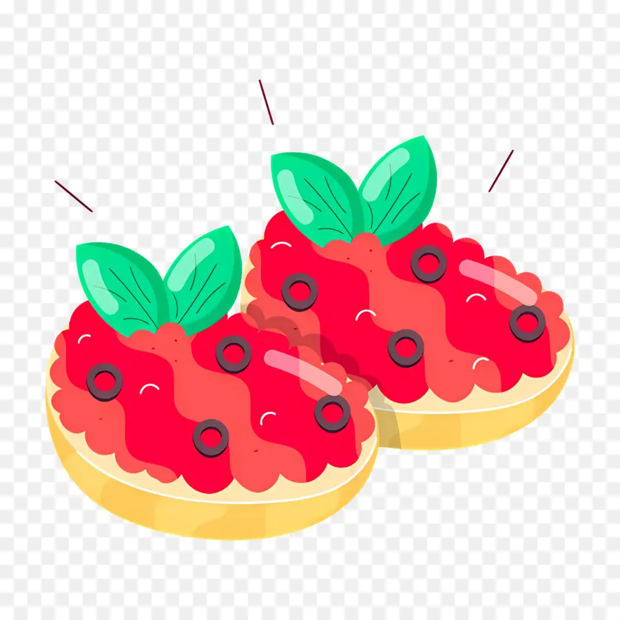 Bruschetta，Torta De Frutas Vermelhas PNG