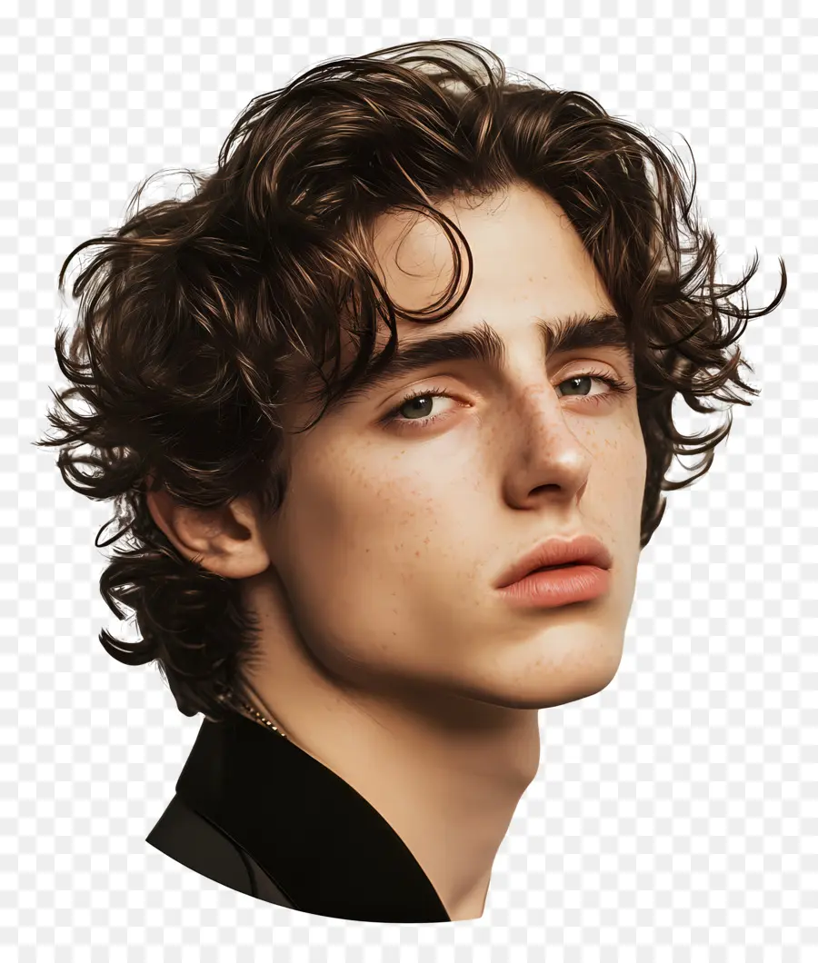 Timótee Chalamet，Retrato Realista De Jovem PNG