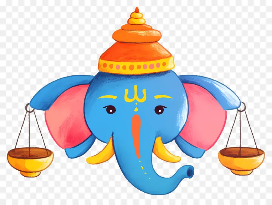 Ganesha Chaturthi，Elefante Azul PNG