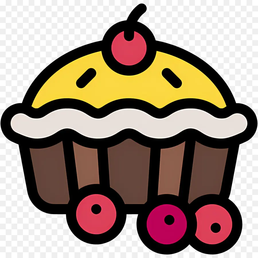 Torta De Cereja，Cupcake Com Cereja PNG