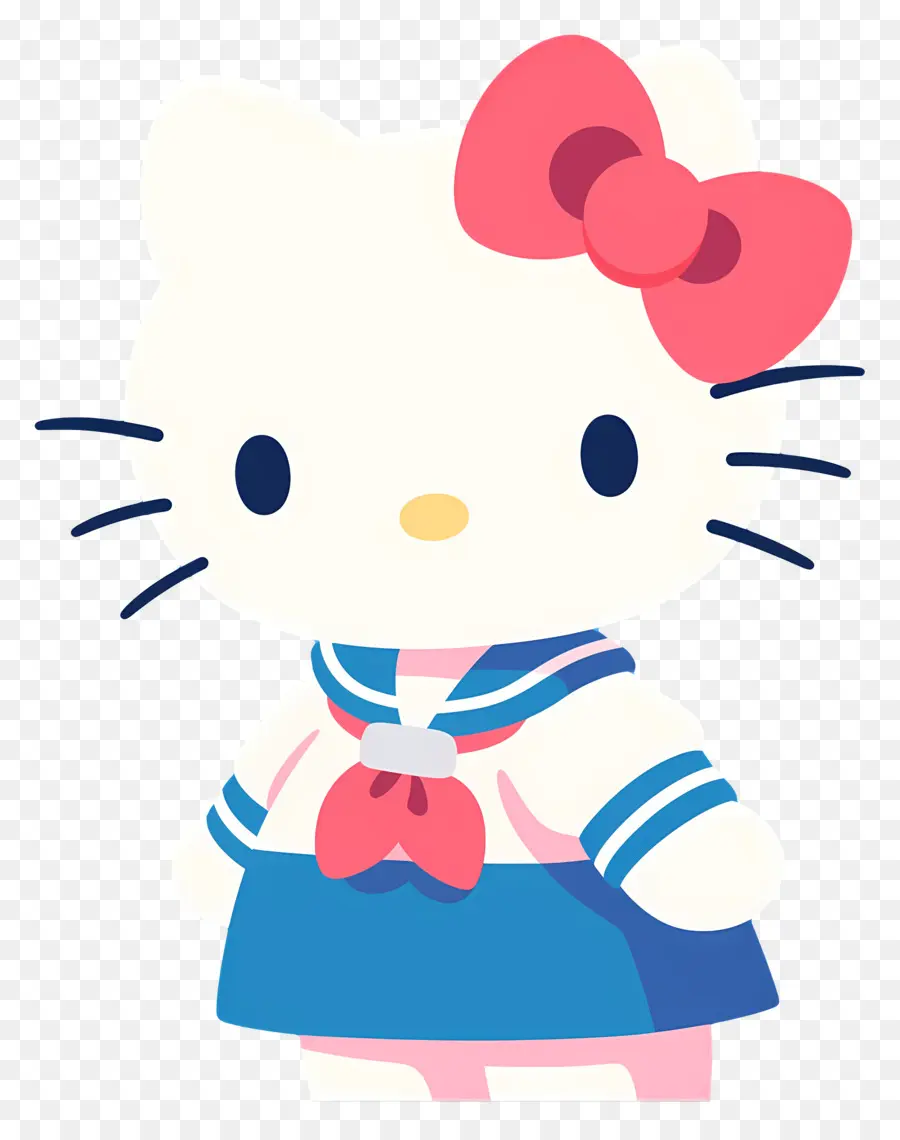 Olá Kitty Fofa，Personagem Fofo Com Arco PNG