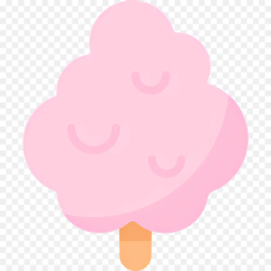 Algodão Doce，Algodão Doce Rosa Com Rosto PNG