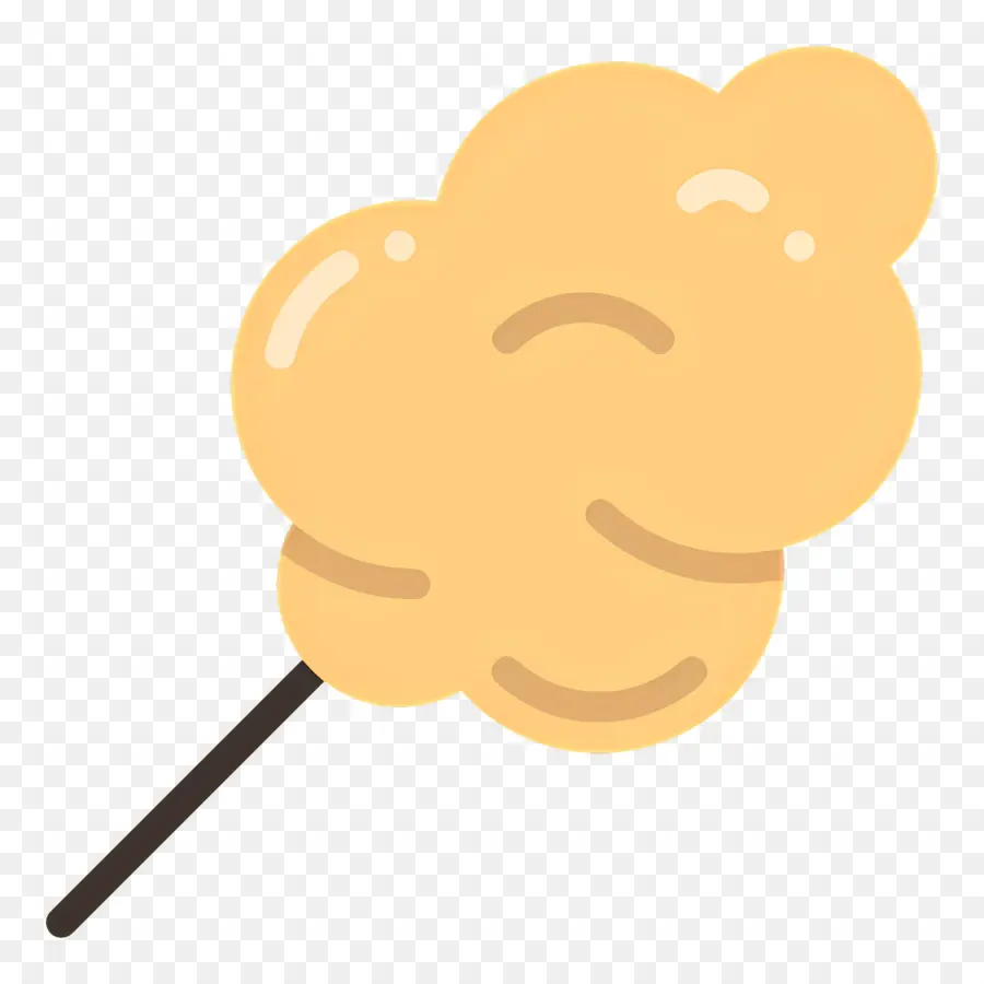 Algodão Doce，Algodão Doce Amarelo PNG