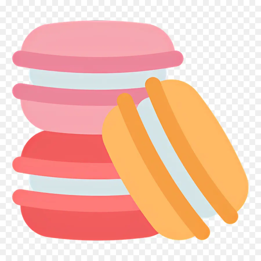 Pastelaria，Macarons Coloridos PNG