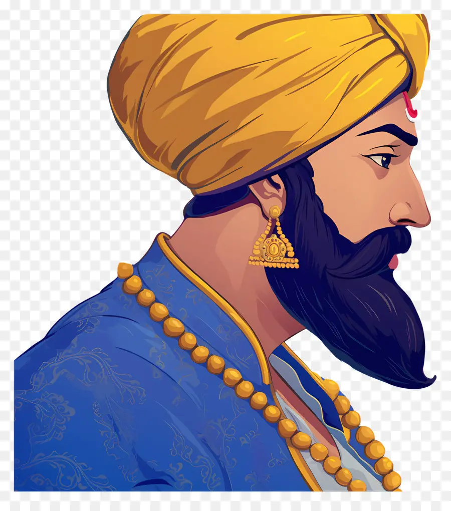 Guru Govind Singh Jayanti，Homem De Turbante PNG