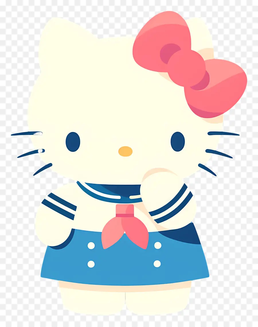 Olá Kitty Fofa，Personagem Fofo Com Arco PNG