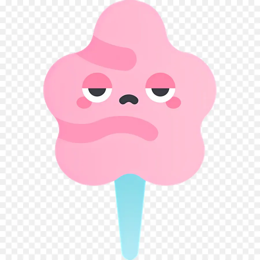 Algodão Doce，Algodão Doce Rosa Com Rosto PNG