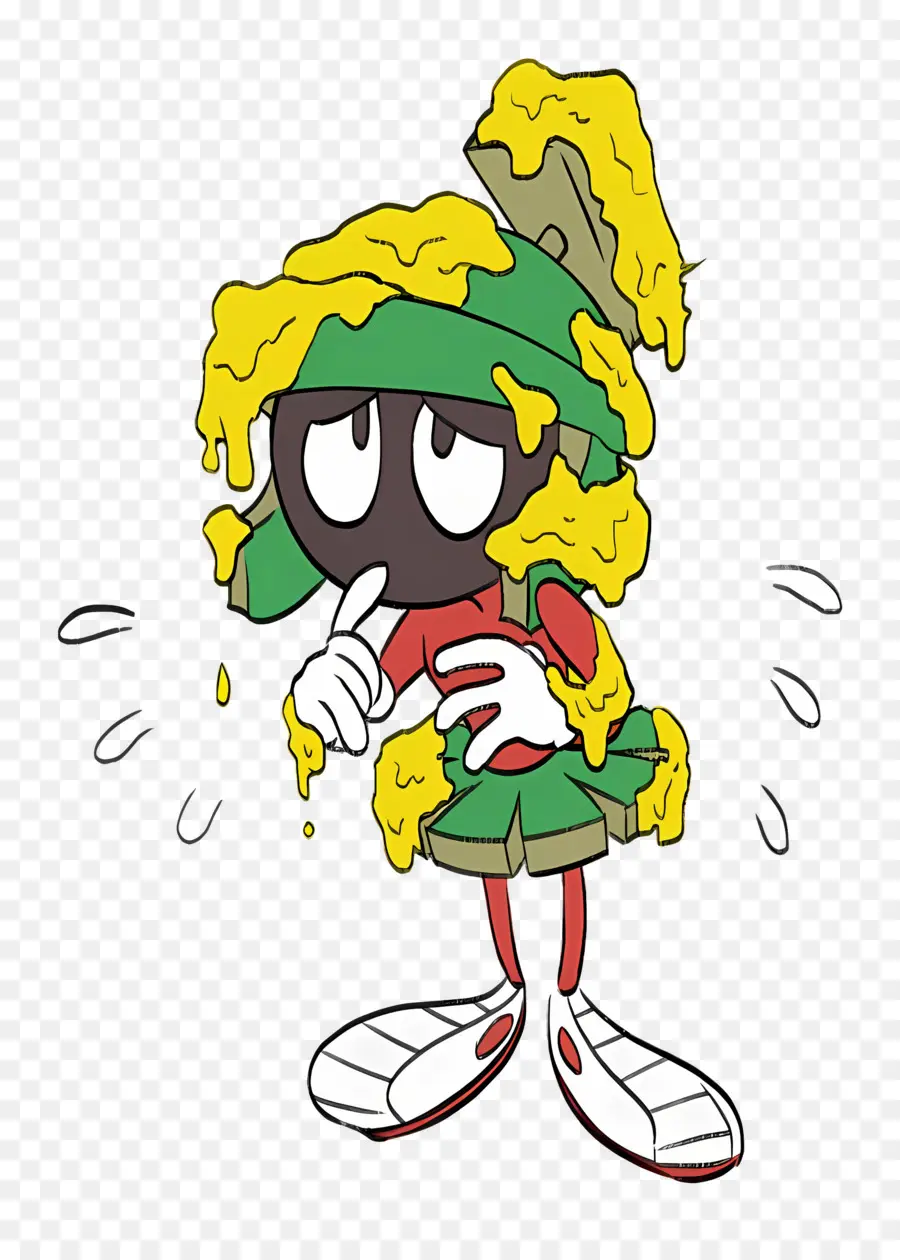 Marvin O Marciano，Personagem De Desenho Animado Com Queijo PNG