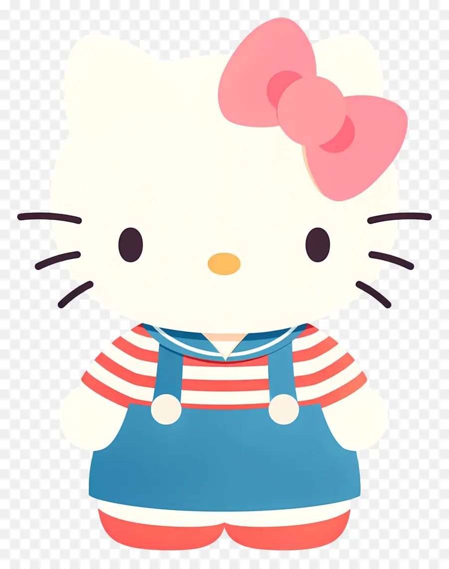 Olá Kitty Fofa，Personagem Fofo Com Arco PNG