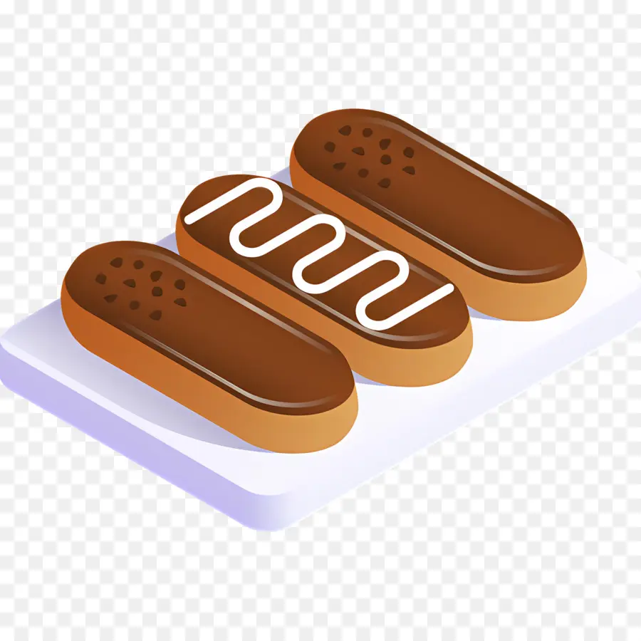 éclair，Éclairs De Chocolate PNG