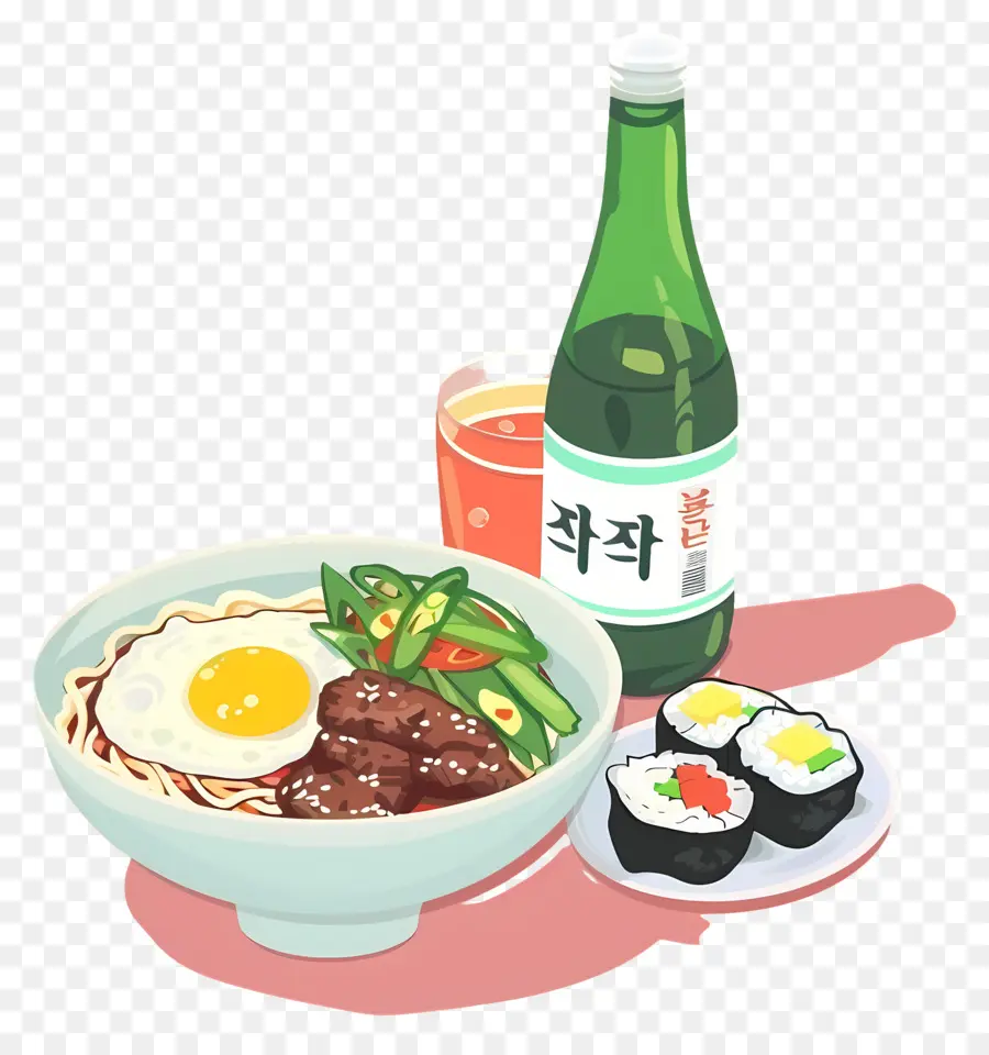 Comida Coreana，Garrafa PNG