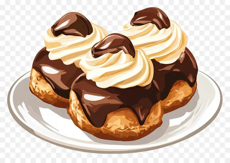 Profiterol，Folhado De Creme PNG