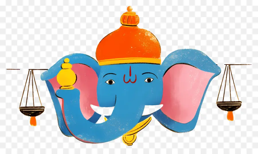 Ganesha Chaturthi，Elefante Azul PNG