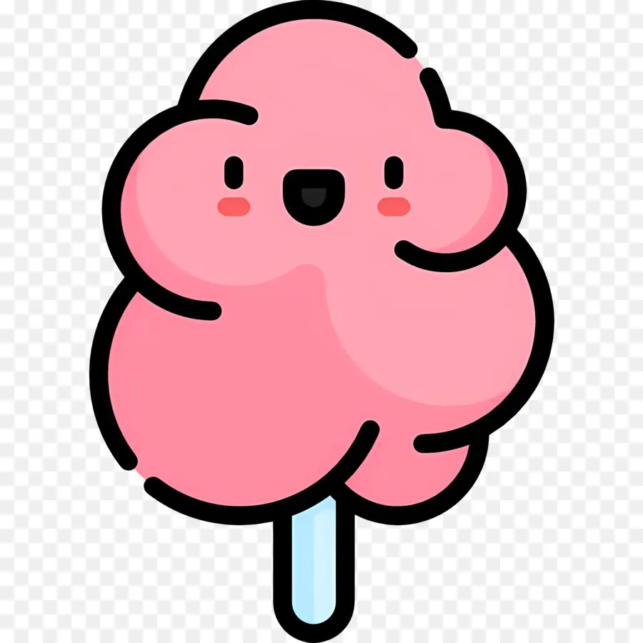 Algodão Doce，Algodão Doce Rosa Com Rosto PNG