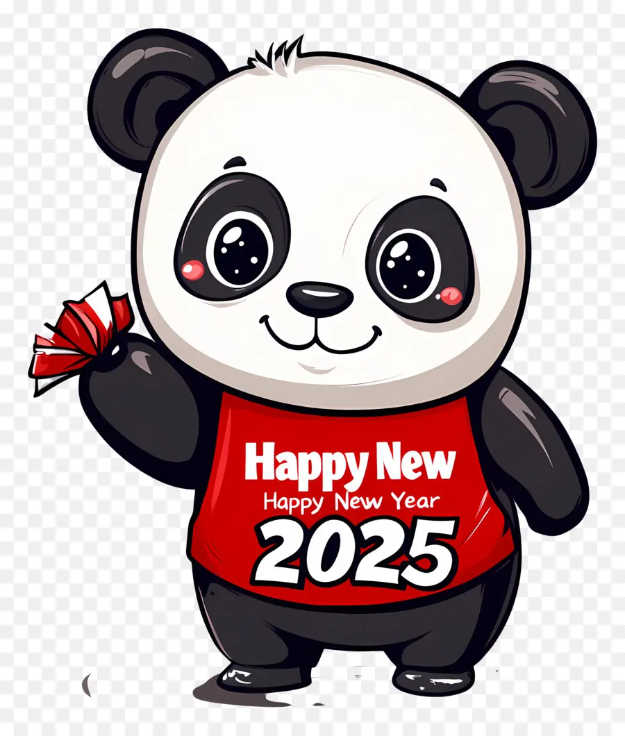 Feliz Novo 2025，Feliz Ano Novo Panda PNG