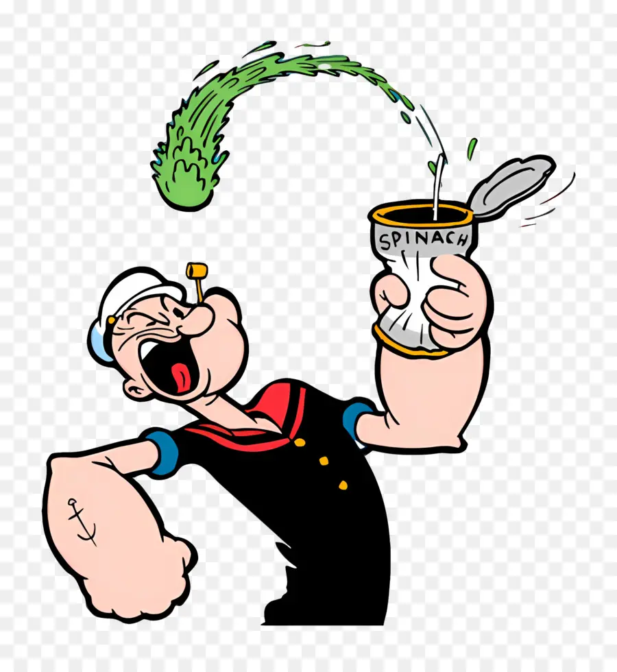 Papai，Popeye Com Espinafre PNG