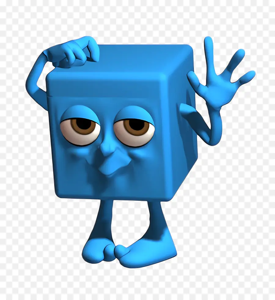 Cubeez，Cubo Azul PNG