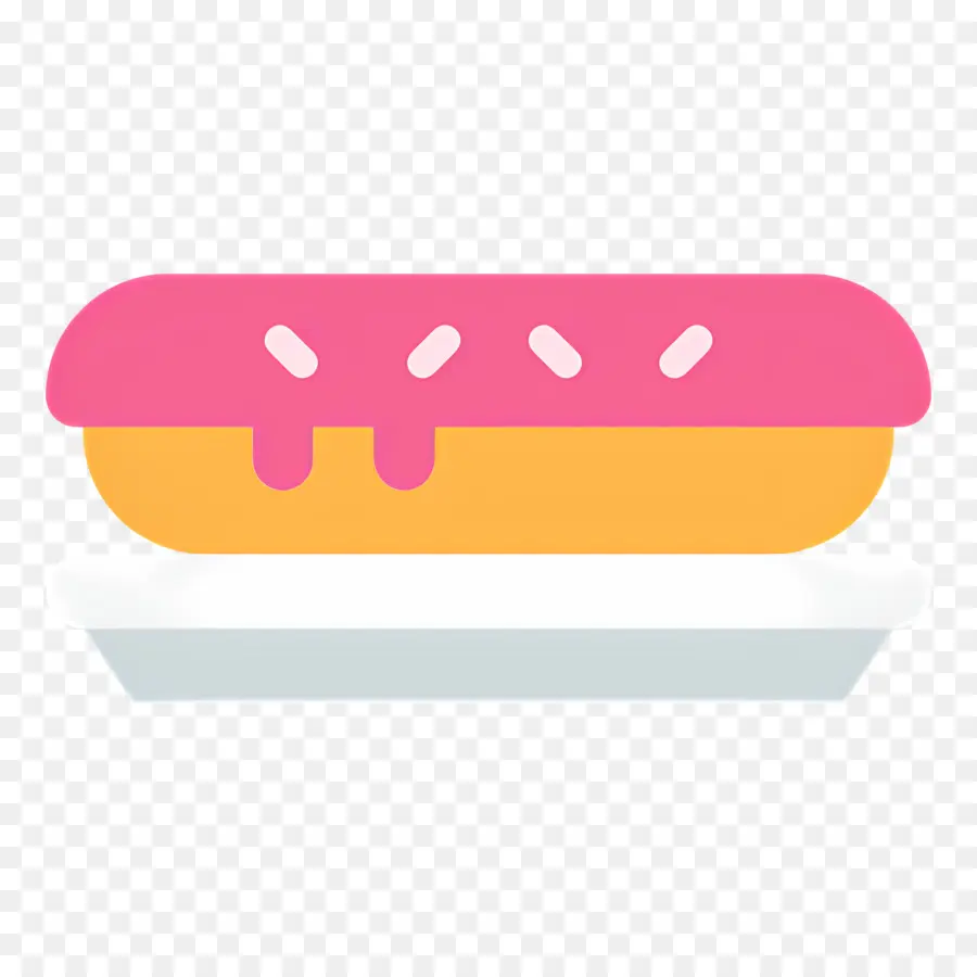 éclair，Donut Rosa Fosco PNG