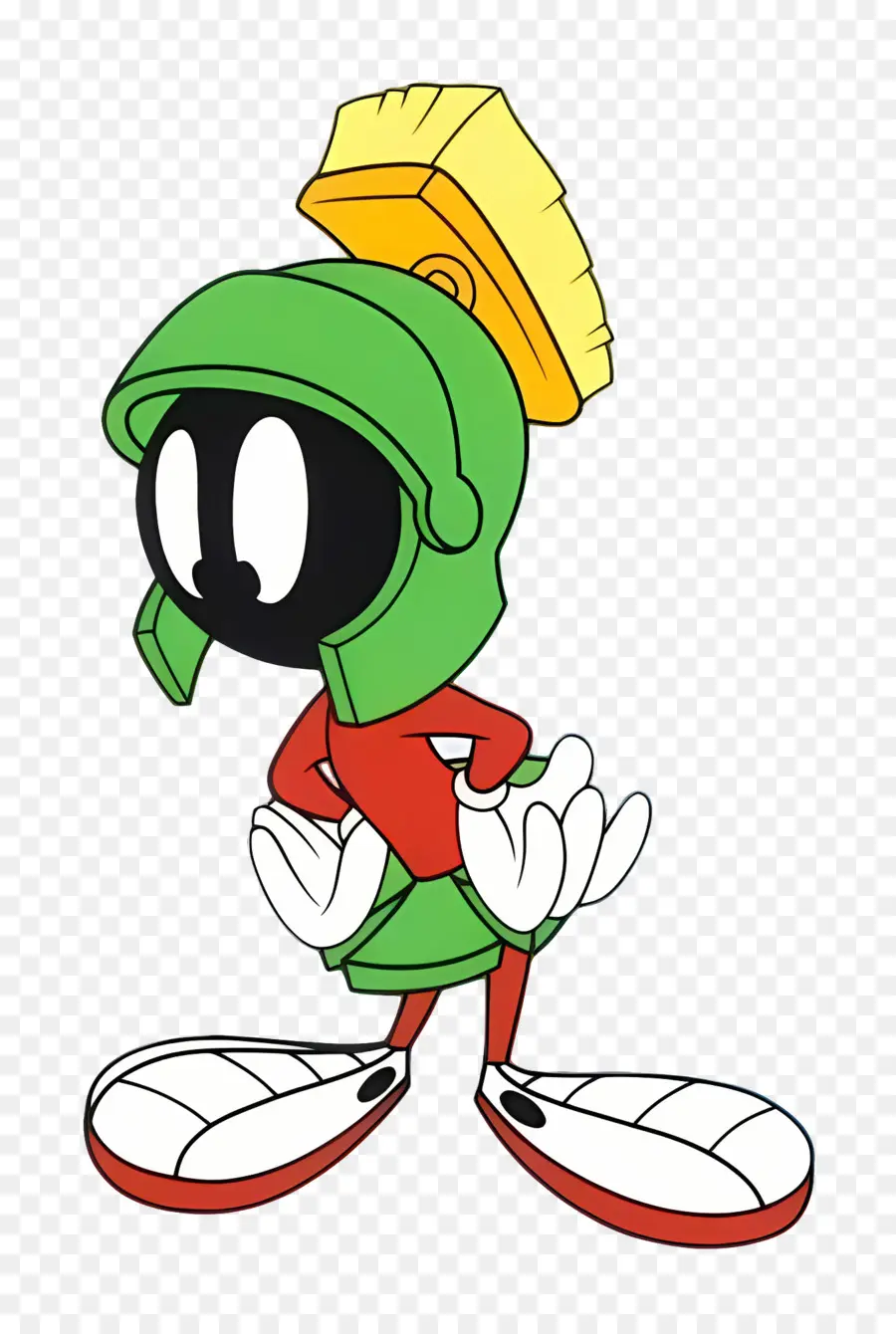 Marvin O Marciano，Personagem De Desenho Animado No Capacete PNG