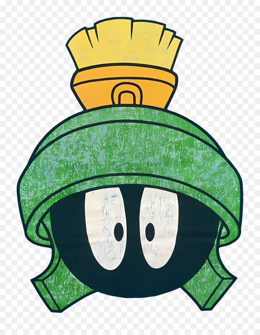 Marvin O Marciano，Cabeça Alienígena De Desenho Animado PNG