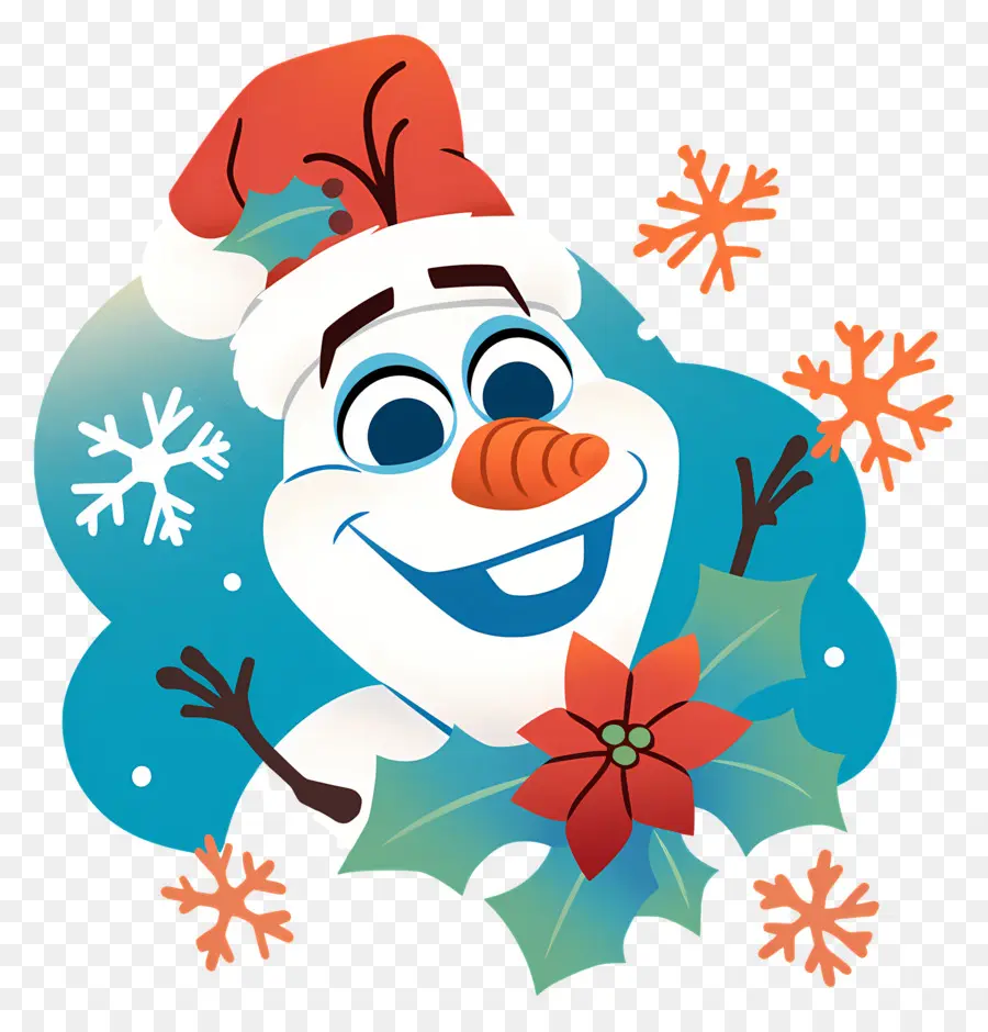 Olaf Congelado，Boneco De Neve Com Holly PNG