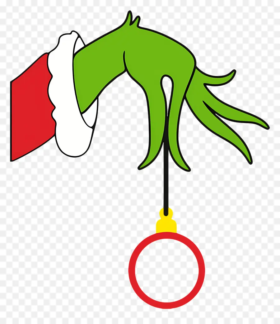 Mão Grinch，Mão Verde PNG