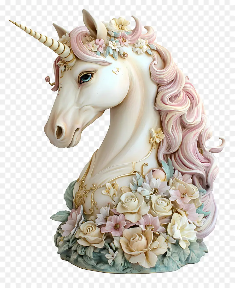 Pastel Unicórnio，Escultura De Unicórnio PNG