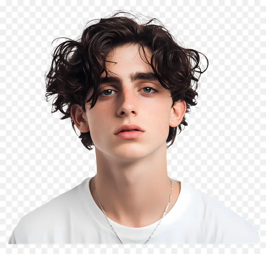 Timótee Chalamet，Retrato Realista De Jovem PNG