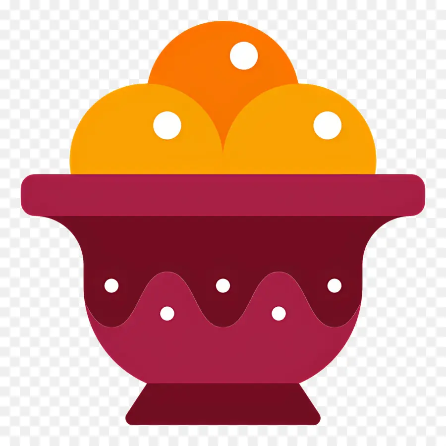 Doces De Diwali，Bolas Laranja Na Tigela PNG