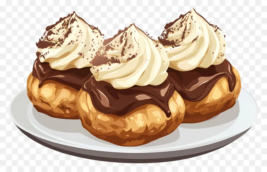 Profiterol，Folhado De Creme PNG