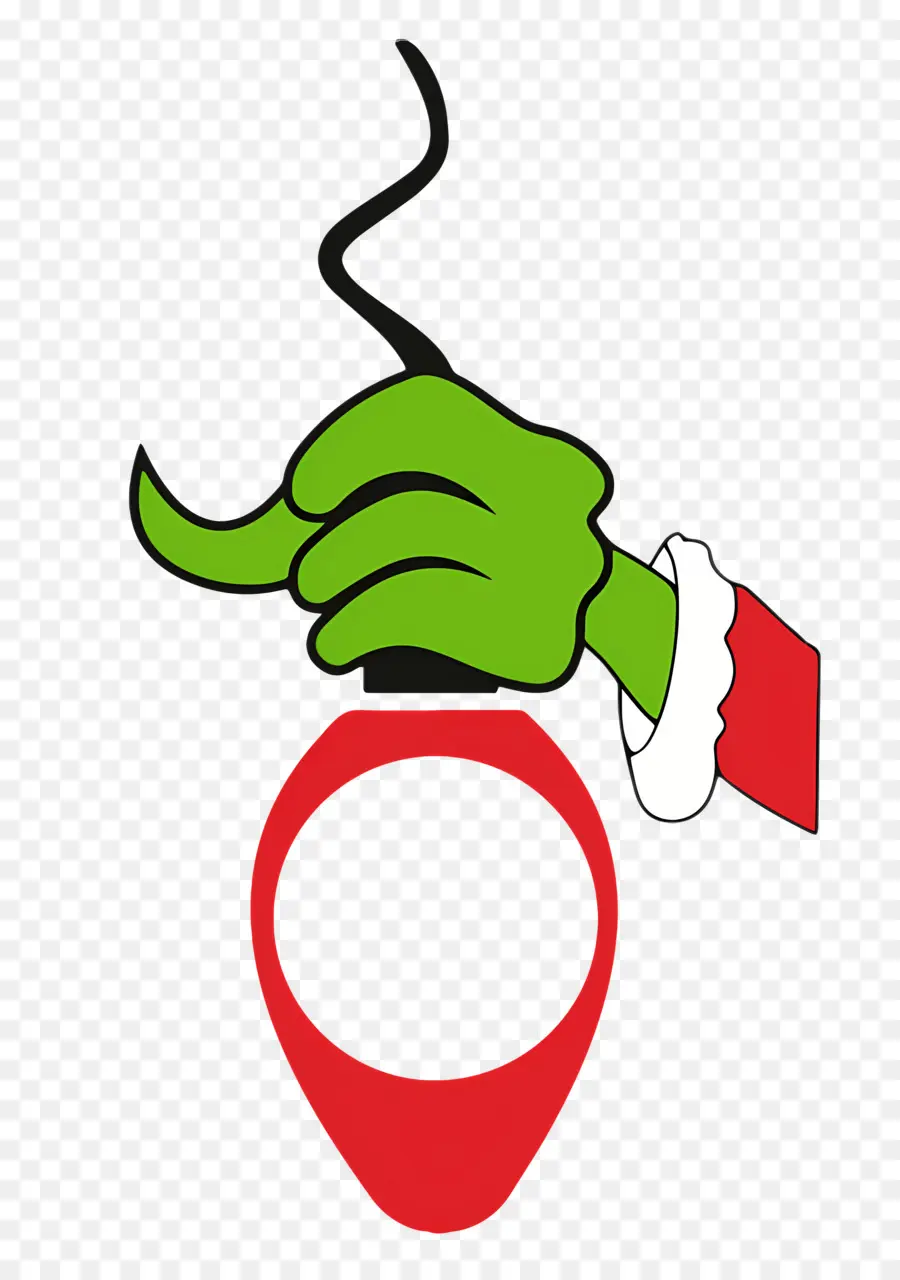 Mão Grinch，Mão Verde PNG