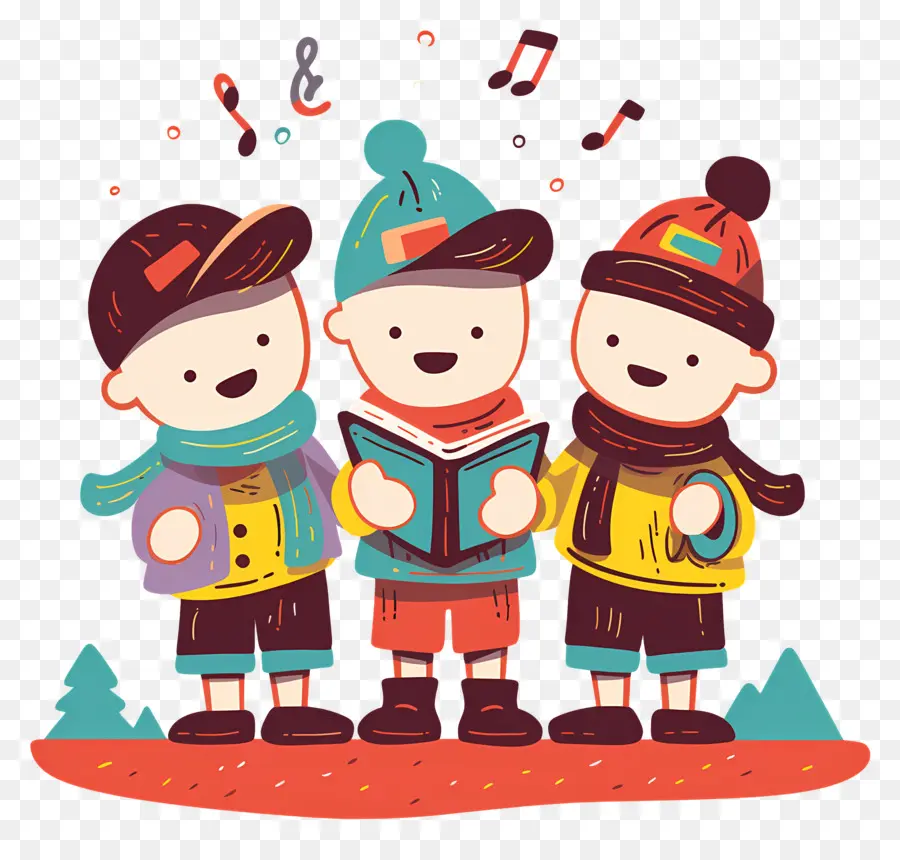 Canções De Natal，Cantores De Desenhos Animados PNG