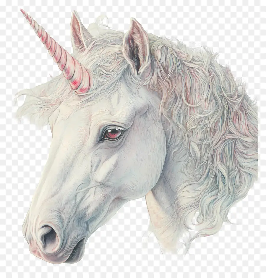 Pastel Unicórnio，Unicórnio Branco PNG