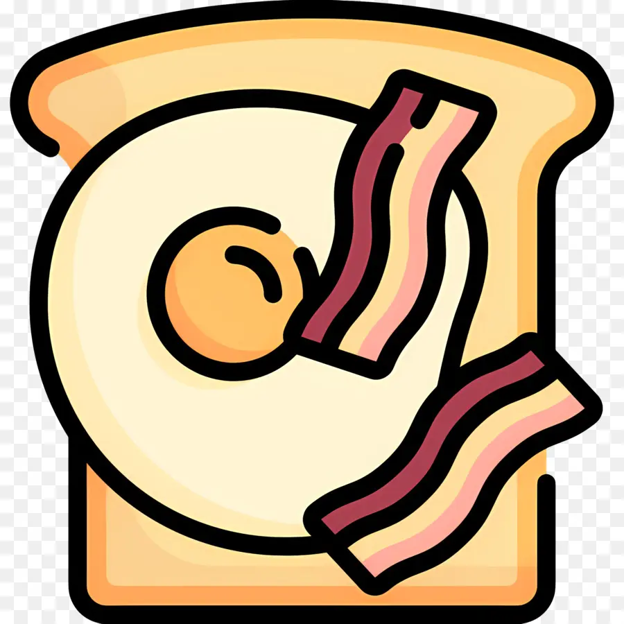 Bacon E Ovos，Ovo Bacon E Torradas PNG