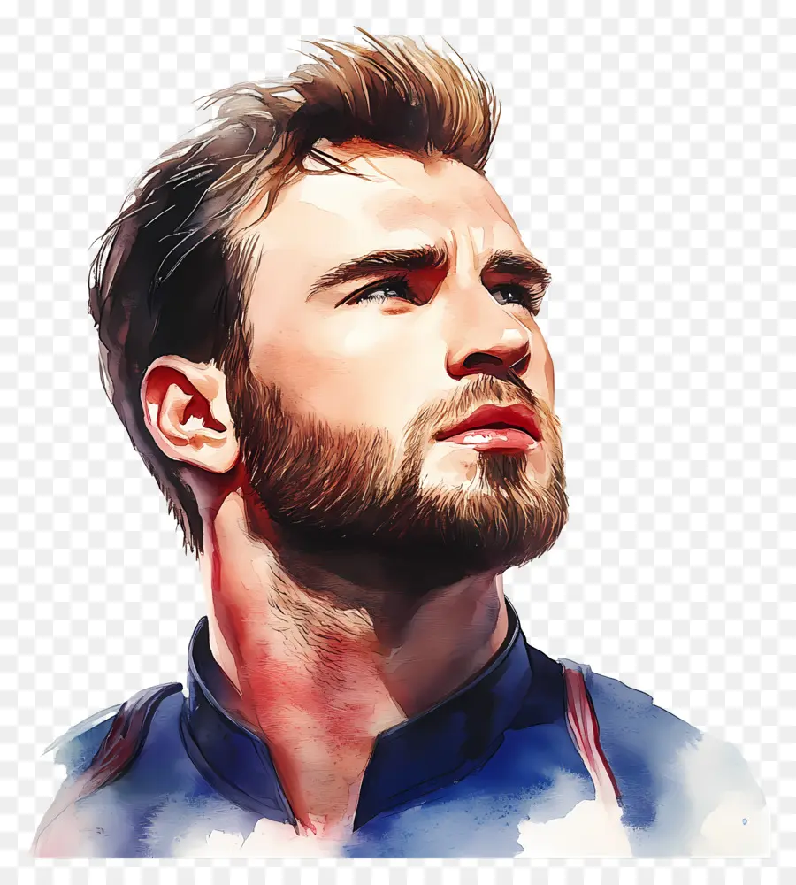 Chris Evans，Ilustração De Retrato PNG