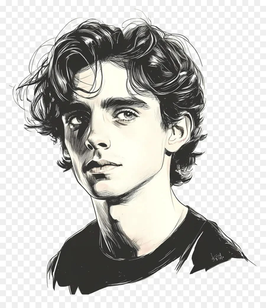 Timótee Chalamet，Retrato Colorido PNG