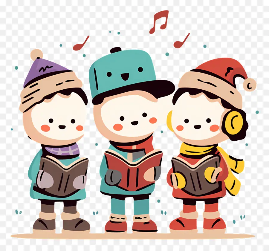 Canções De Natal，Cantores De Desenhos Animados PNG