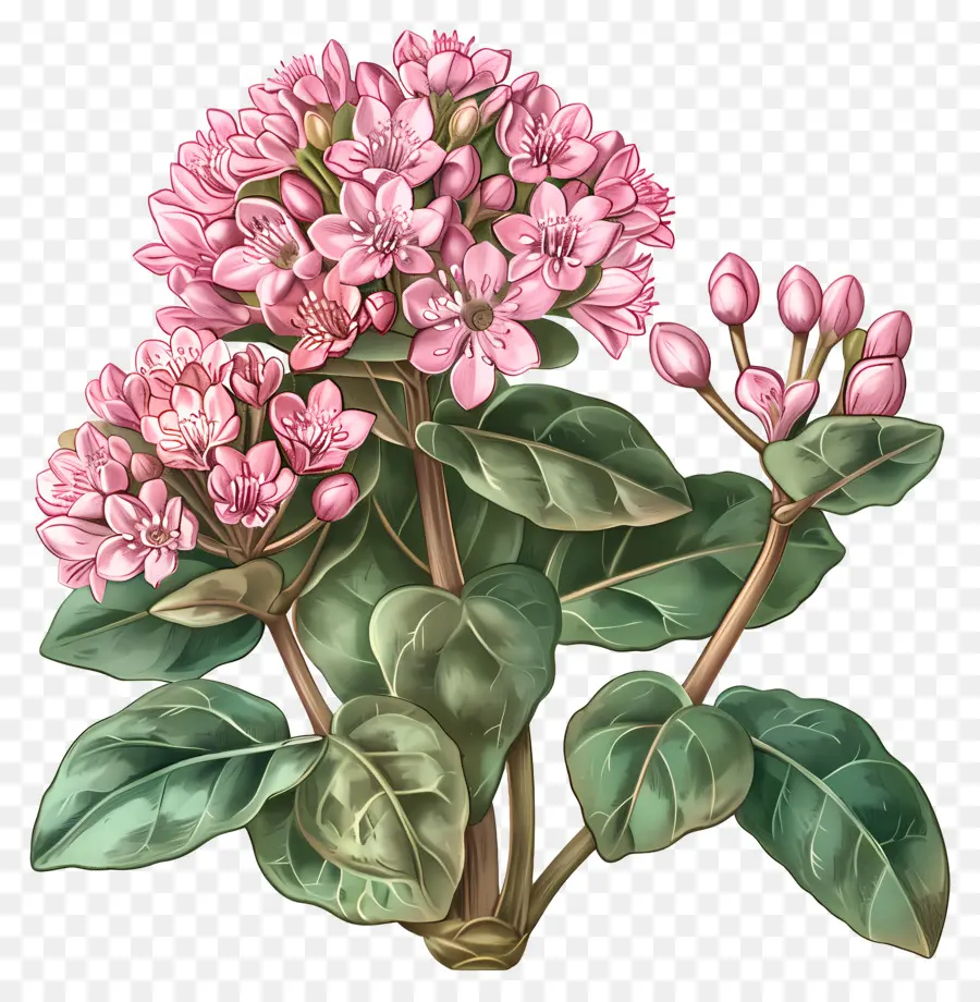 Crassula Pilea，Flores Cor De Rosa PNG