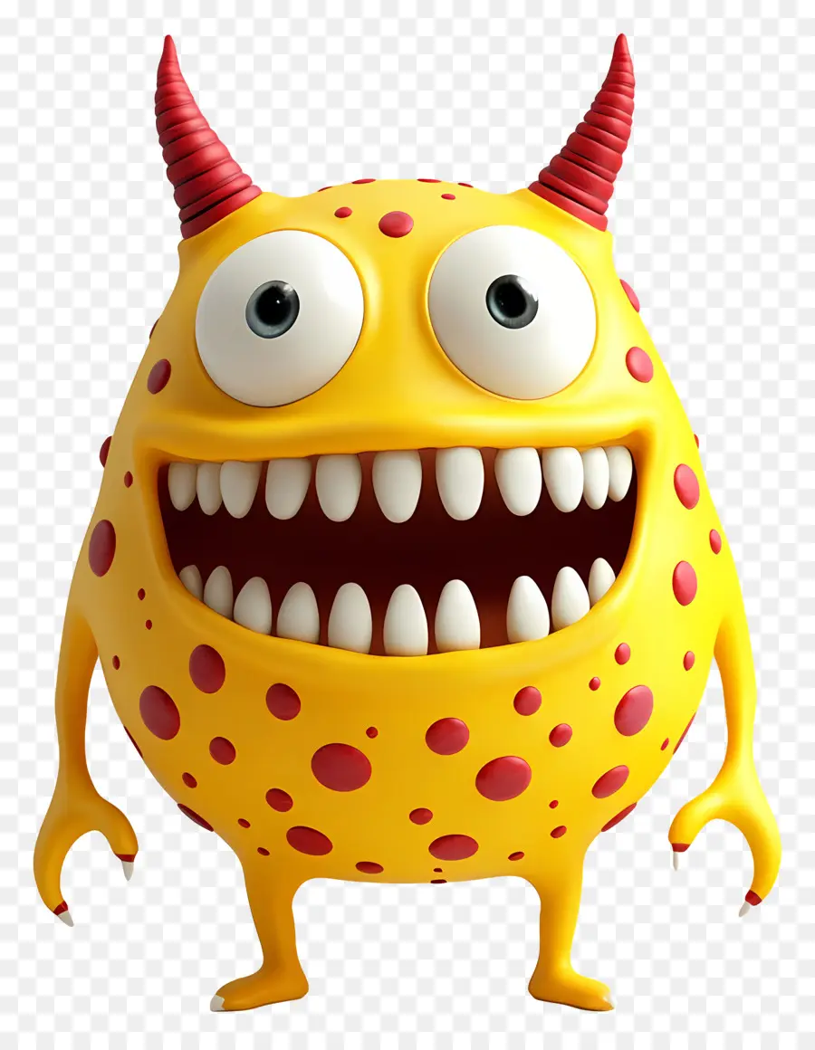 Besta Feroz，Monstro Amarelo Com Manchas Vermelhas PNG