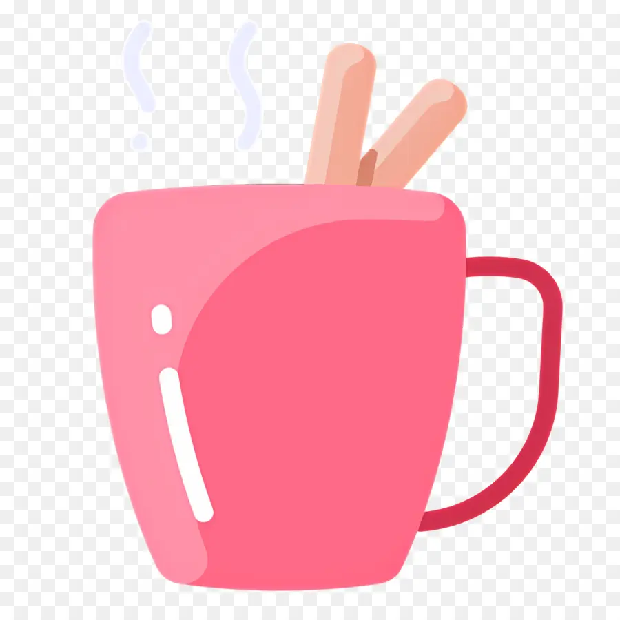 Chocolate Quente Canela，Caneca Vermelha PNG