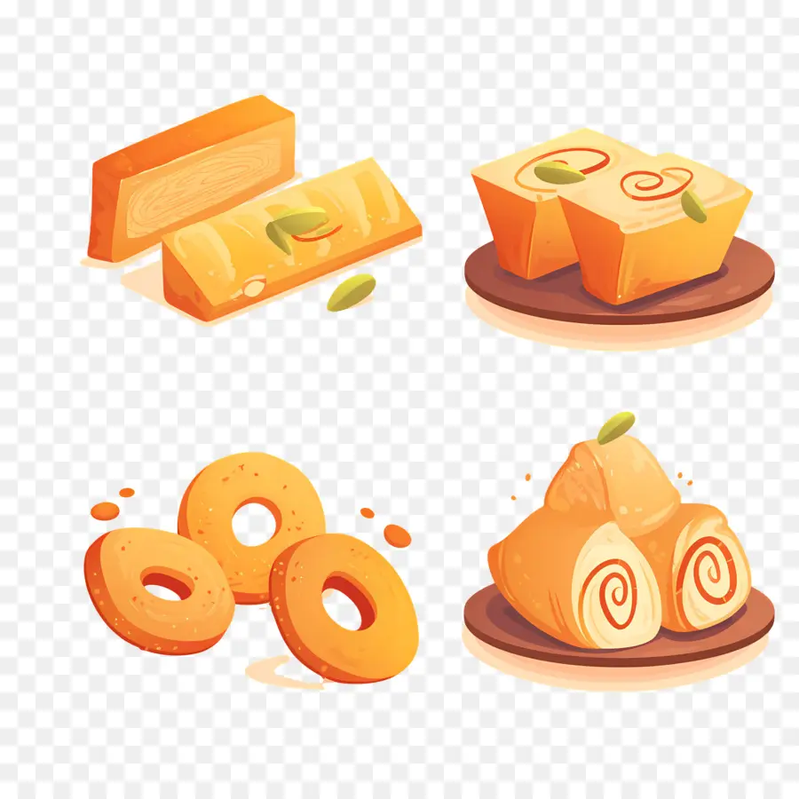 Doces Lohri，Pratos De Sobremesa PNG