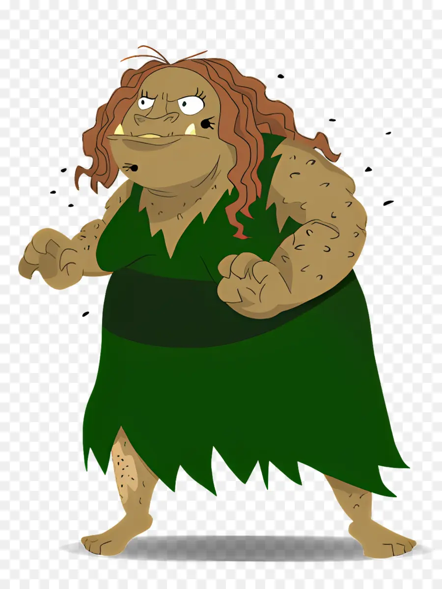 Personagem De Desenho Animado，Troll Verde PNG