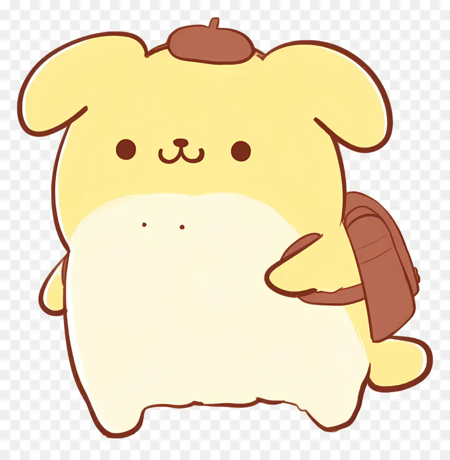 Pompompurina，Cachorro Fofo Com Mochila PNG