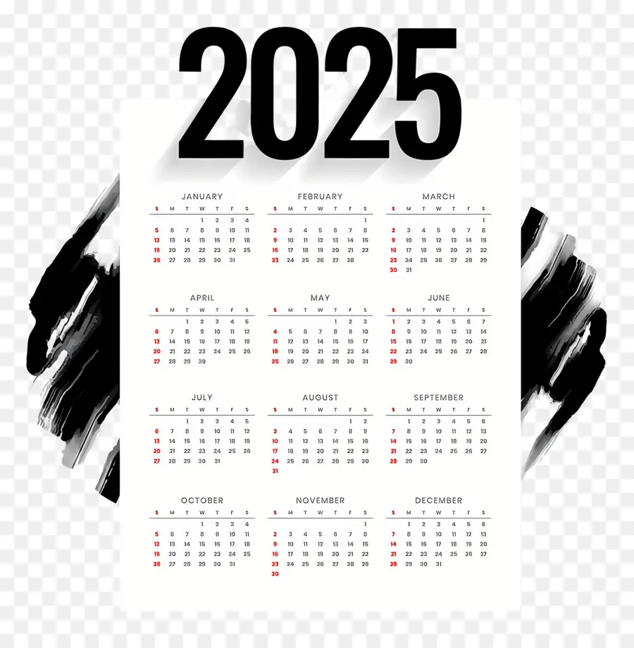 Calendário 2025，Ano PNG