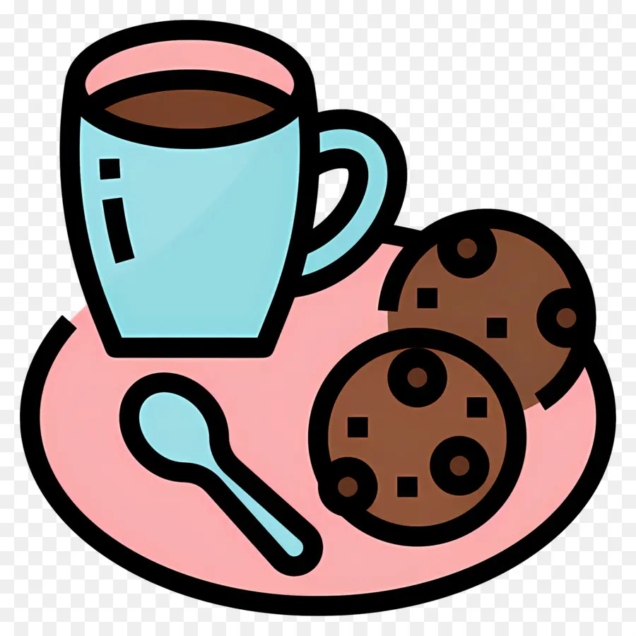 Chocolate Quente E Biscoitos，Café E Biscoitos PNG